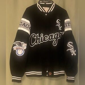 Vintage Jeff Hamilton  Design Chicago White Sox Varsity Jacket Coat Mens L